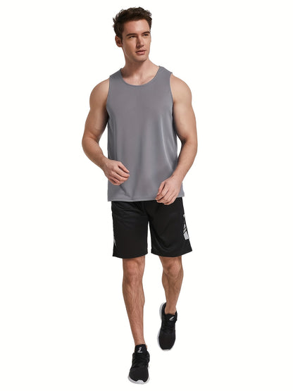 6 Pack Men's Moisture Wicking Tank Tops Sleeveless Gym Shirts Workout Vest for Running Training Hiking Athletic Sports Undershirt S-XXL