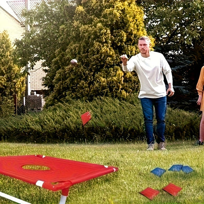 Cornhole Game Set 2 Boards 6 Bean Bags & Carry Bag – Indoor Outdoor Yard Toss Game for Kids & Adults, Backyard Tailgate Beach Camping Party Fun, Birthday Christmas Halloween Gift & Party Supplies