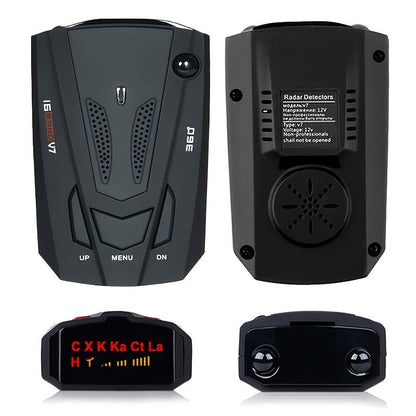 16-Band Car Radar & GPS Detector – 360° LIDAR & Anti-Speed Camera Detection, Voice Alarm, Real-Time Threat Alerts for Safer Driving