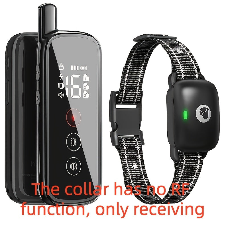 Dog Training Collar with Remote – IP68 Waterproof Rechargeable E-Collar for Small Medium Large Dogs, 3 Safe Training Modes (Beep, Vibration, Shock), 1640ft Range, Black