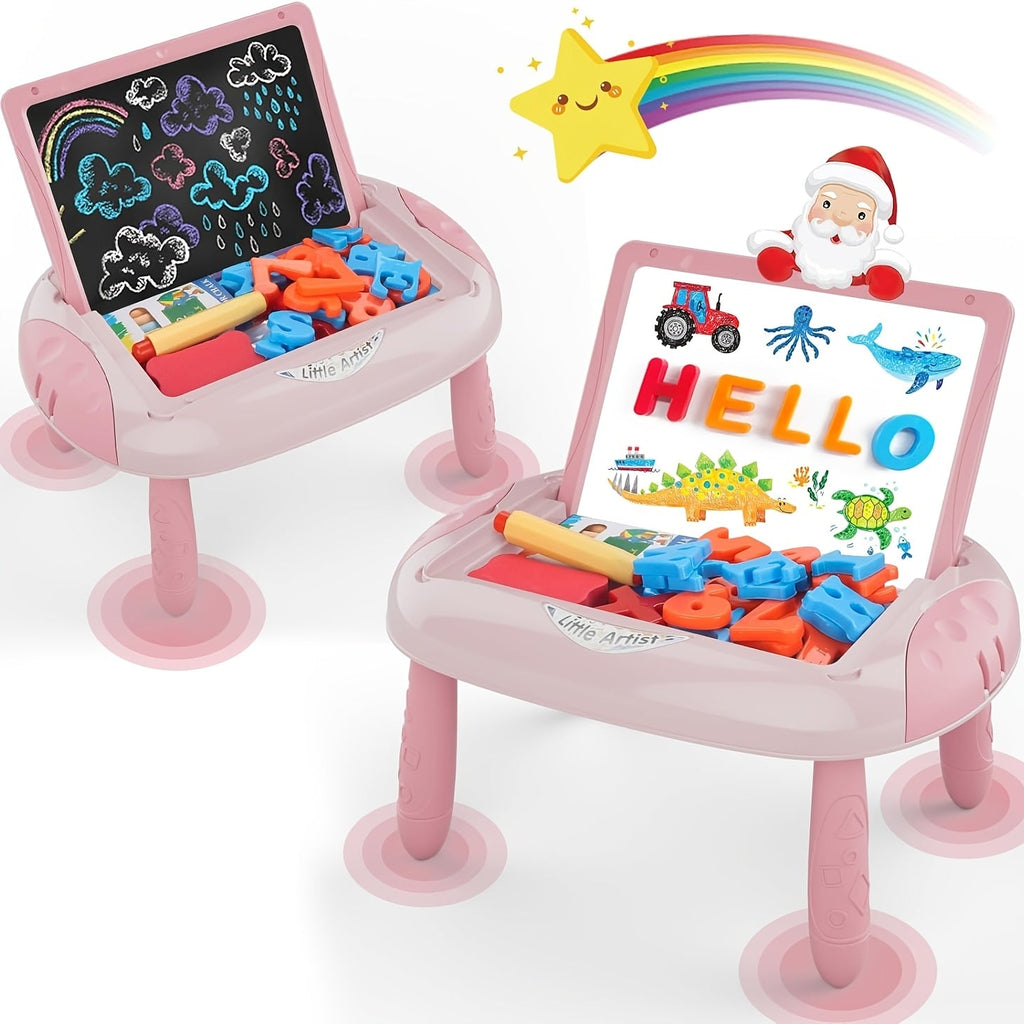 Kids Magnetic Drawing Board Double-Sided Doodle Board with Teaching Supplies – Portable Space-Saving Art Toy for Creative Drawing, Writing & Learning | Gift for Boys & Girls
