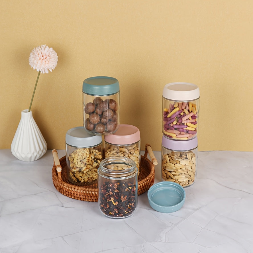 6-Pack 16oz Wide Mouth Glass Mason Jars with Airtight Lids – Overnight Oats Containers, Meal Prep Food Storage Jars for Yogurt, Salad, Snacks, Spice, Sugar, Pantry – BPA-Free Kitchen Organizer Set