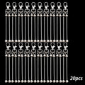 20pcs Beadable Keychain Making Kit for Women – DIY Double Blank Bar Key Rings with Lobster Clasp for Bag Pendant, Wedding, Party, Graduation, Back to School & Holiday Gift Craft Set