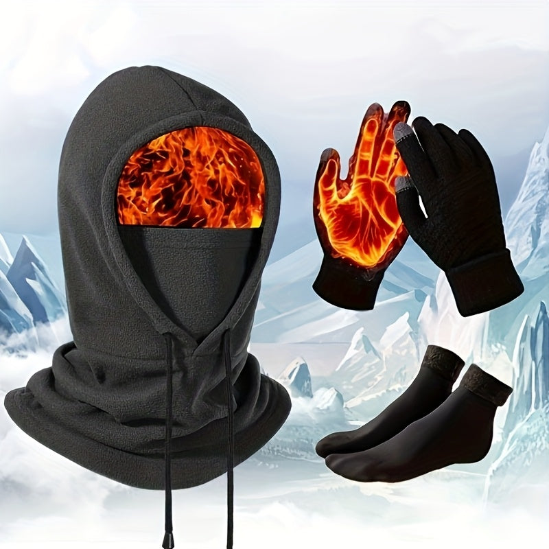 Winter Balaclava Full Face Mask for Men & Women – Windproof Cold-Proof Thermal Ski Cycling Outdoor Headgear, Neck & Shoulder Coverage