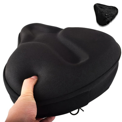 Waterproof Silicone Bike Seat Cover Universal Fit 10.6"x11.8" Extra Wide Cushioned Protection for Mountain Bike, Road Bike, Electric Bike & Motorcycle Saddle