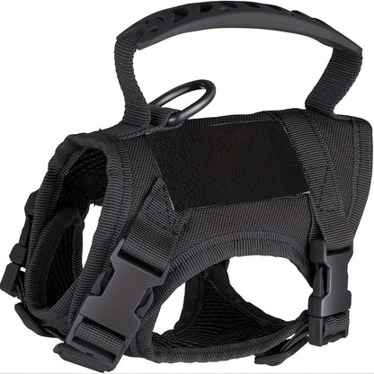 Cat Tactical Vest Harness Adjustable Escape-Proof 600D Oxford Pet Chest Strap Training Clothes for Cats & Small Dogs One Size Fits Most