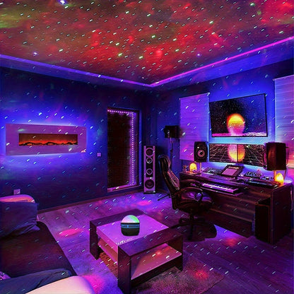 Galaxy Star Projector Night Light Aurora Borealis LED with Remote Control 7 Lighting Effects for Bedroom Kids Room Camping Wedding Party & Home Decoration – Romantic Starry Sky Atmosphere Lamp
