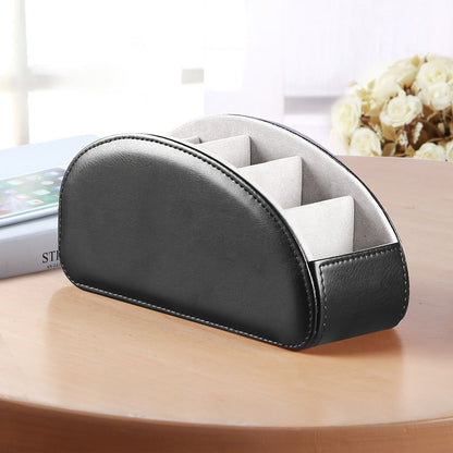 Remote Control Holder with 5 Compartments Desktop Organizer Caddy – Bedside Storage Box for TV Remotes Pens Eyeglasses Office Stationery Home Appliance Controllers