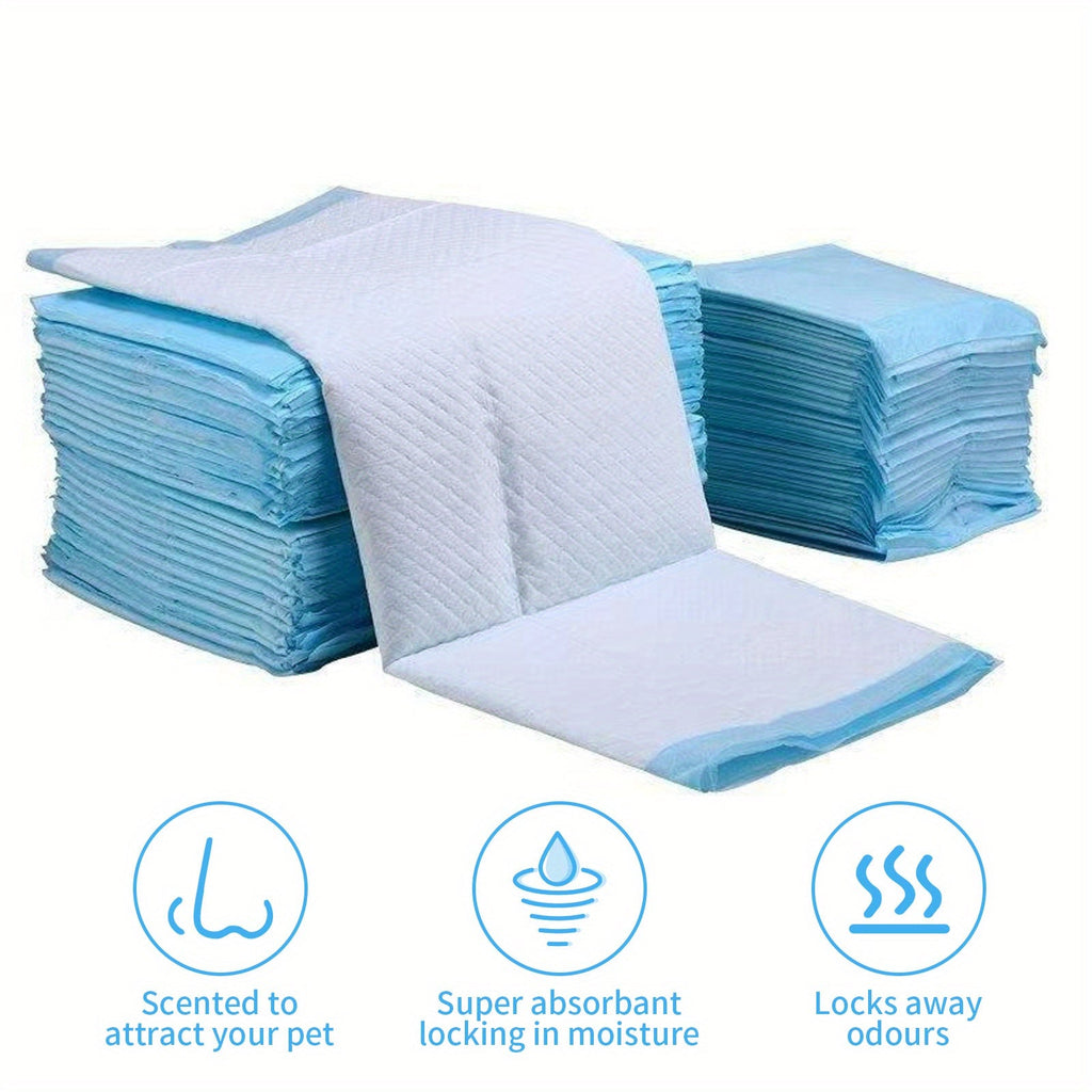Extra Large Dog Pee Pads 6X Thicker Super Absorbent Leak-Proof Quick-Dry Puppy Training Pads Odor Control 28x34 Inch 50-200 Count Home Camping Pet Toilet