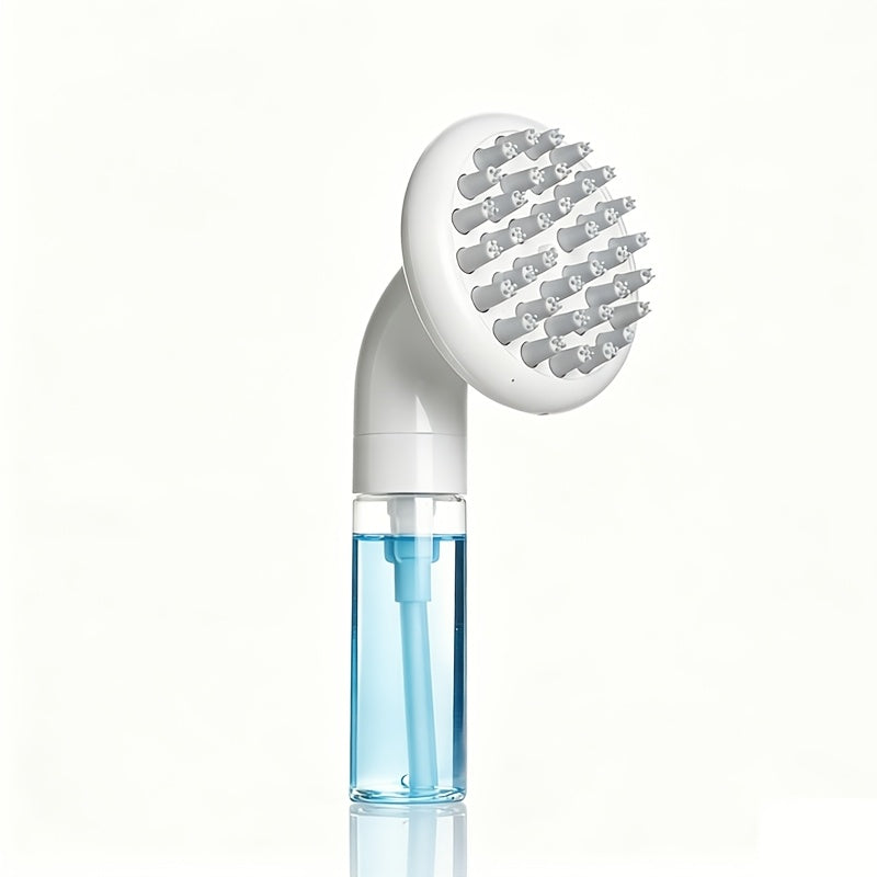 Silicone Pet Bath Brush with Soap Dispenser – Dog & Cat Grooming Massage Brush, Soft Bristle Shampoo Scrubber for Bathing, Deep Cleaning & Deshedding, Available in Purple & White