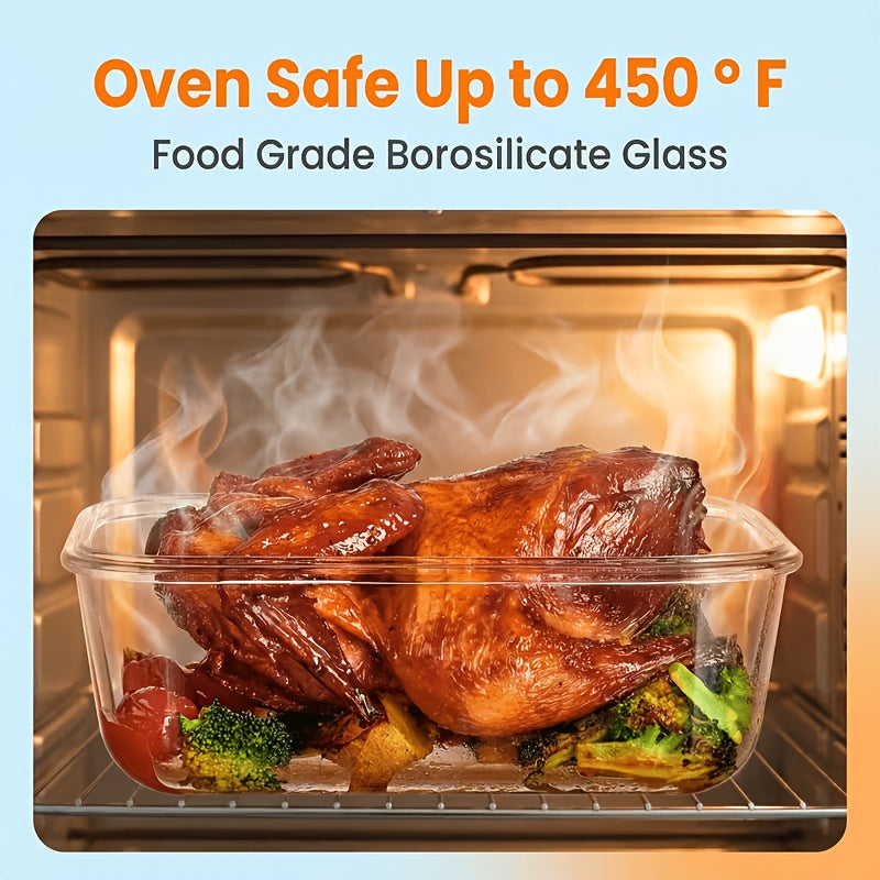 20-Piece Borosilicate Glass Food Storage Containers with Airtight Clip-Lock Lids – Microwave, Oven & Dishwasher Safe Meal Prep Containers for Salads, Fruits, Vegetables & Sandwiches – Includes Cleaning Brushes