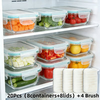 8 Lids+8 Containers+4 brush
