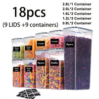 18pcs (9 jars + 9 lids)