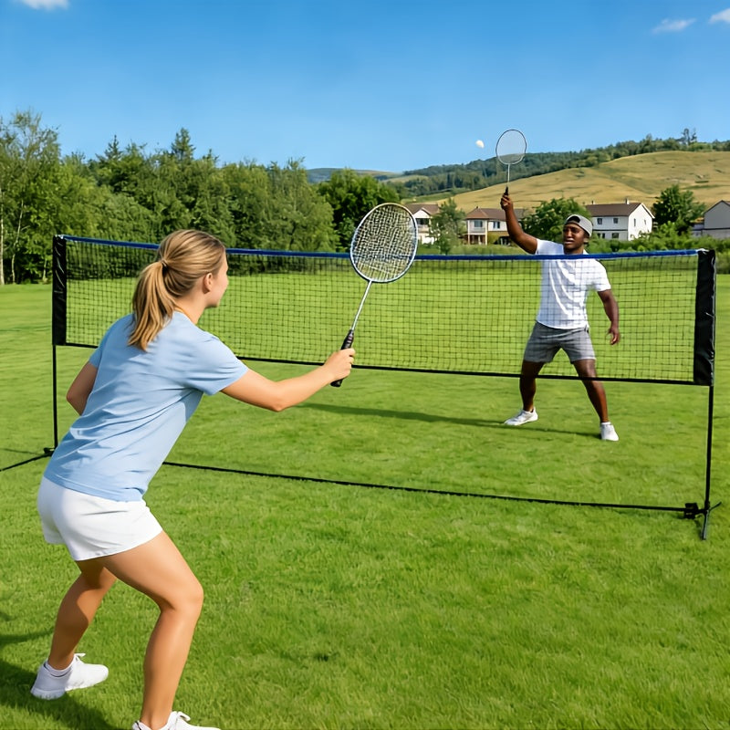 Portable Badminton Volleyball Net Set Adjustable Height & Tension Weather-Resistant with Carry Bag - Professional Grade for Backyard, Pool, Outdoor & Indoor Court Games