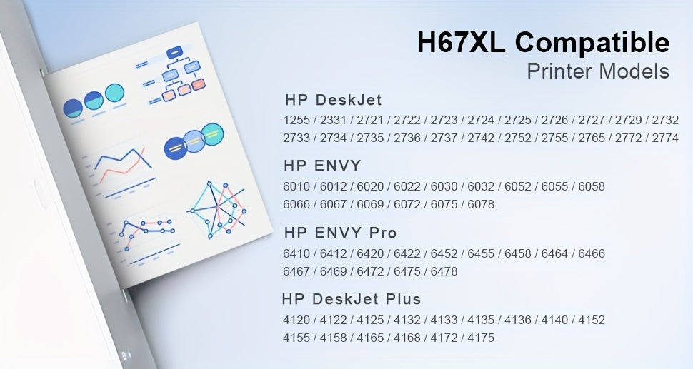 HP 67XL Ink Cartridge Replacement, Remanufactured 67XL Black & Color Ink for HP DeskJet 2732 2755 2752 2742, ENVY 6052 6055 6058 6075 Printer – High Yield, More Pages Per Cartridge