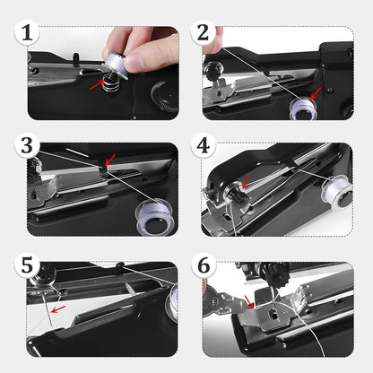Handheld Mini Sewing Machine 36-Piece Set Cordless Portable Electric Sewing Kit for Beginners Adults Home Travel Clothes Repair Purple Black White Pink