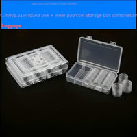 100pcs+box+60pcs 41mm round box+inner padding coin storage box