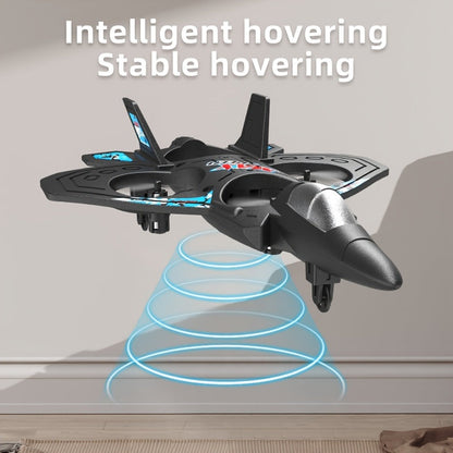 Rechargeable RC Drone for Beginners with Height Hold & Remote Control – Mini Quadcopter Airplane for Kids & Adults, Indoor Outdoor Flying Toy Gift, Black Blue Red