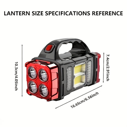 Solar LED Flashlight 2-Pack – High Lumen Rechargeable Handheld Spotlight with USB & Type-C Charging, Waterproof Outdoor Searchlight for Camping, Hiking, Hunting, Emergency & Everyday Use