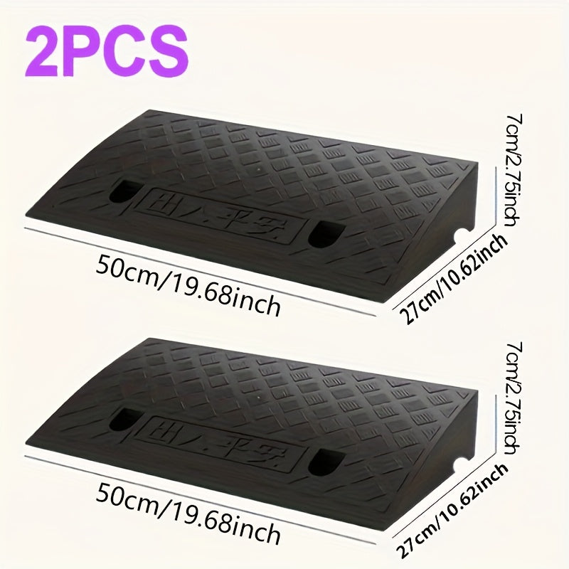 2-Pack Heavy Duty Plastic Loading Ramps – Anti-Slip & Weather-Resistant Portable Ramps for Cars, Trucks, Bicycles, Wheelchairs & Medical Equipment, Multiple Heights Available