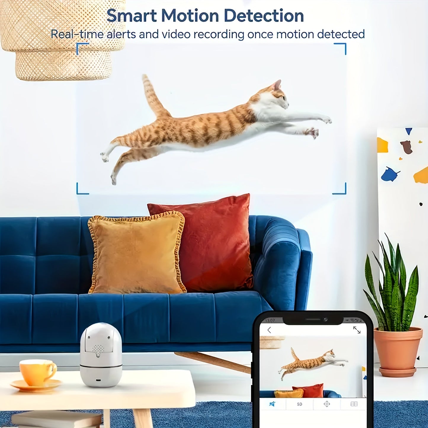 2-Pack Indoor Security Camera 355° Rotation – 2.4G/5G WiFi, Motion Detection, Full-Color Night Vision, Two-Way Audio, Cloud & 256GB TF Card Storage, Alexa Compatible, Baby & Pet Monitor for Home