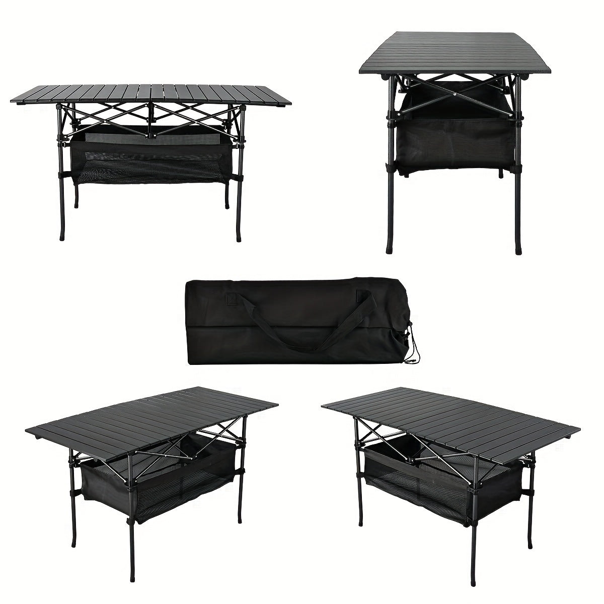 Folding Camping Table with Carry Bag – Lightweight Portable Outdoor Table 3 Sizes for Camping, Beach, Picnic, BBQ, Backyard, Boat & Travel, Easy Setup & Storage