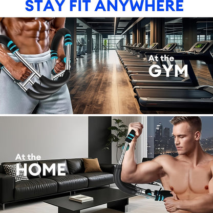 Arm Strength Trainer Chest Expander 3-Bar 3-Level Adjustable Resistance Tubes Portable Detachable Forearm Strengthener Home Gym Workout Device for Muscle Building Upper Body Training