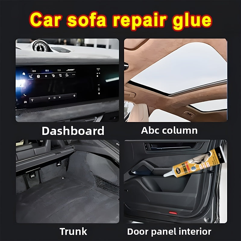 Car Interior Sealant & Plastic Repair Adhesive Kit – Seat Adhesive, Super Windproof Strip Glue & Sealing Pad for Car Body, Door, Trim & Interior Repair – Fast-Fix Auto Repair Glue