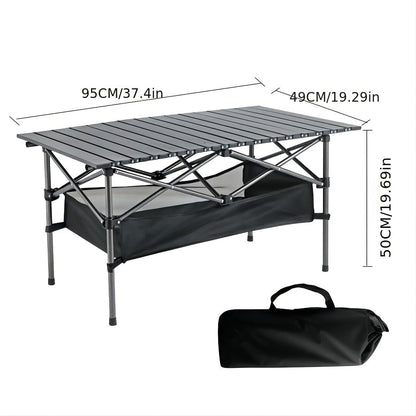 Folding Camping Table with Carry Bag – Lightweight Portable Outdoor Table 3 Sizes for Camping, Beach, Picnic, BBQ, Backyard, Boat & Travel, Easy Setup & Storage