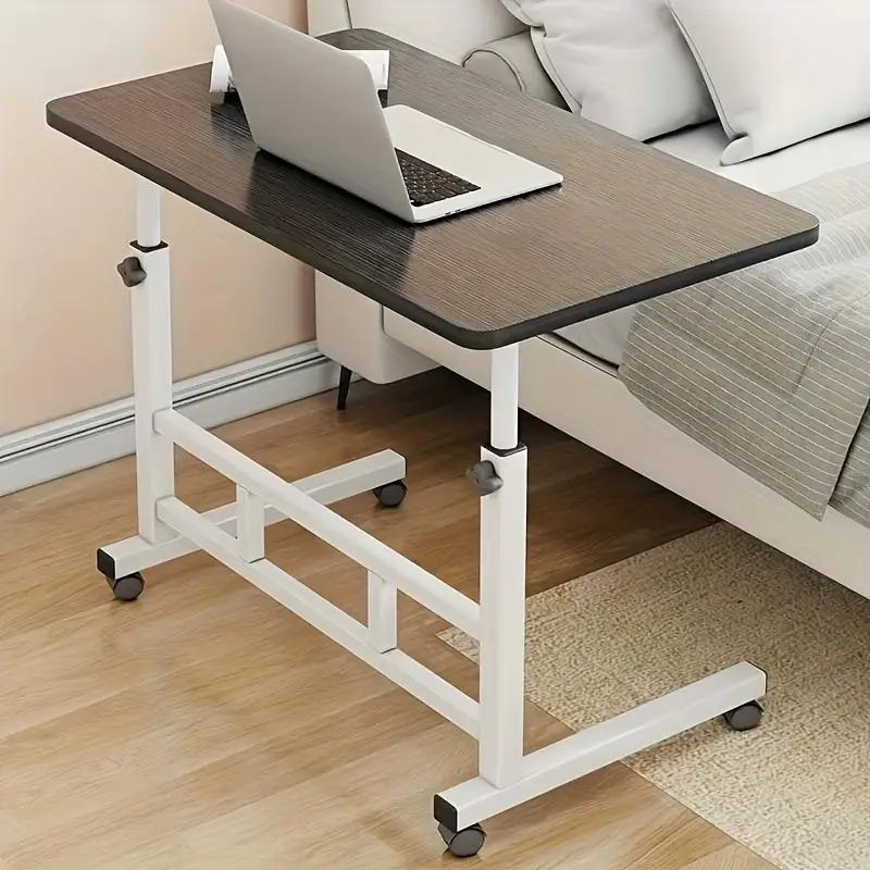 Mobile Lift Table Adjustable Height Rolling Laptop Desk Bedside Sofa Side Table for Bedroom Home Office