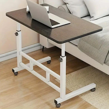Mobile Lift Table Adjustable Height Rolling Laptop Desk Bedside Sofa Side Table for Bedroom Home Office