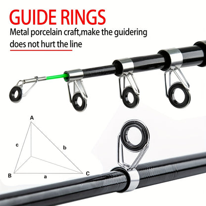 Fishing Rod and Reel Combo Complete Beginner Kit – Medium Light Spinning Rod with Hard & Soft Baits, Ambidextrous Reel, Tackle Included, Full Starter Set for Adults & Kids