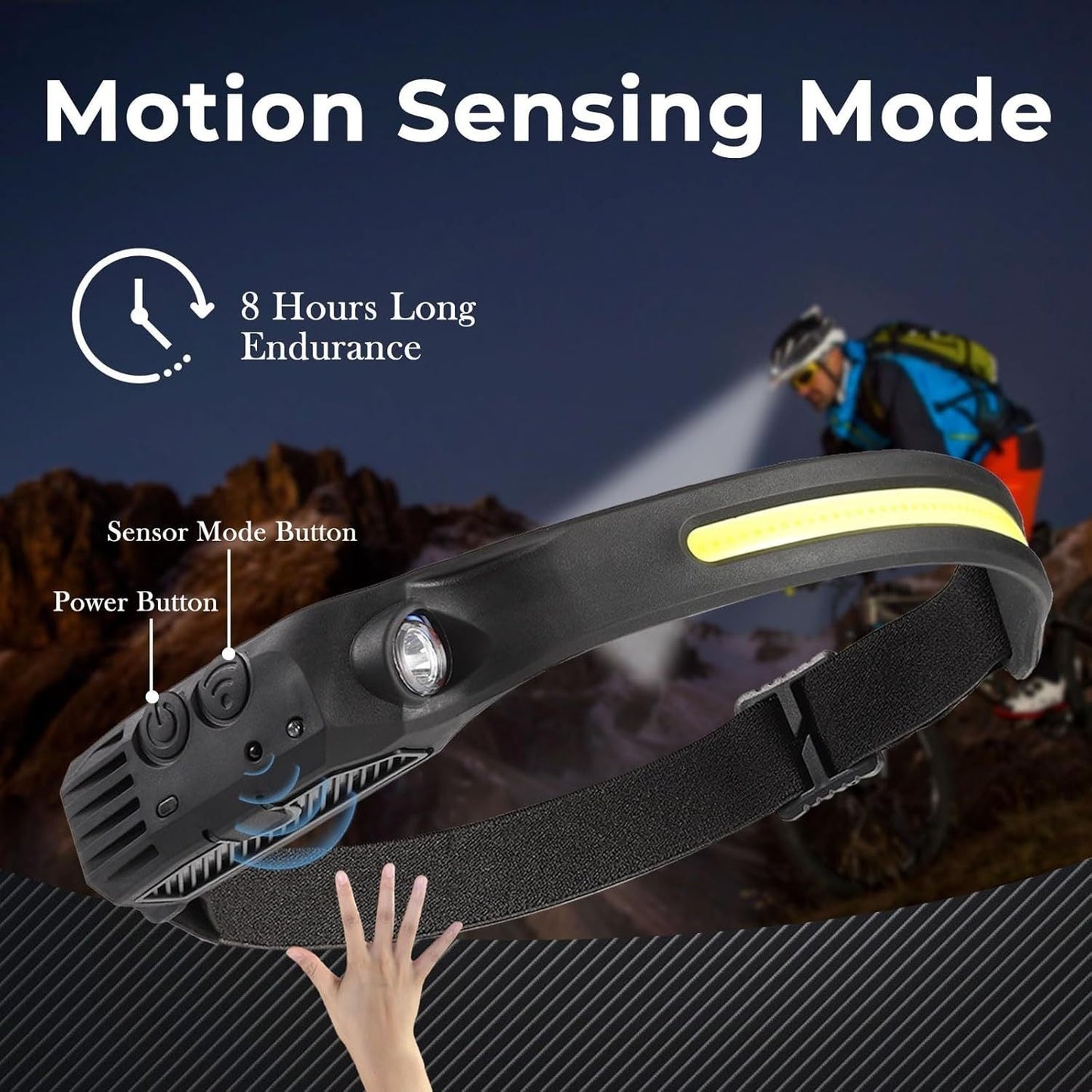 4 Pack USB Rechargeable LED Headlamp Ultra Bright Hands-Free with Adjustable Headband, Built-in 1200mAh Lithium Battery, Multi-Mode Emergency Work Light for Camping Hiking Running Fishing Repairing