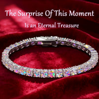 50-Piece Synthetic Gemstone Tennis Bracelet