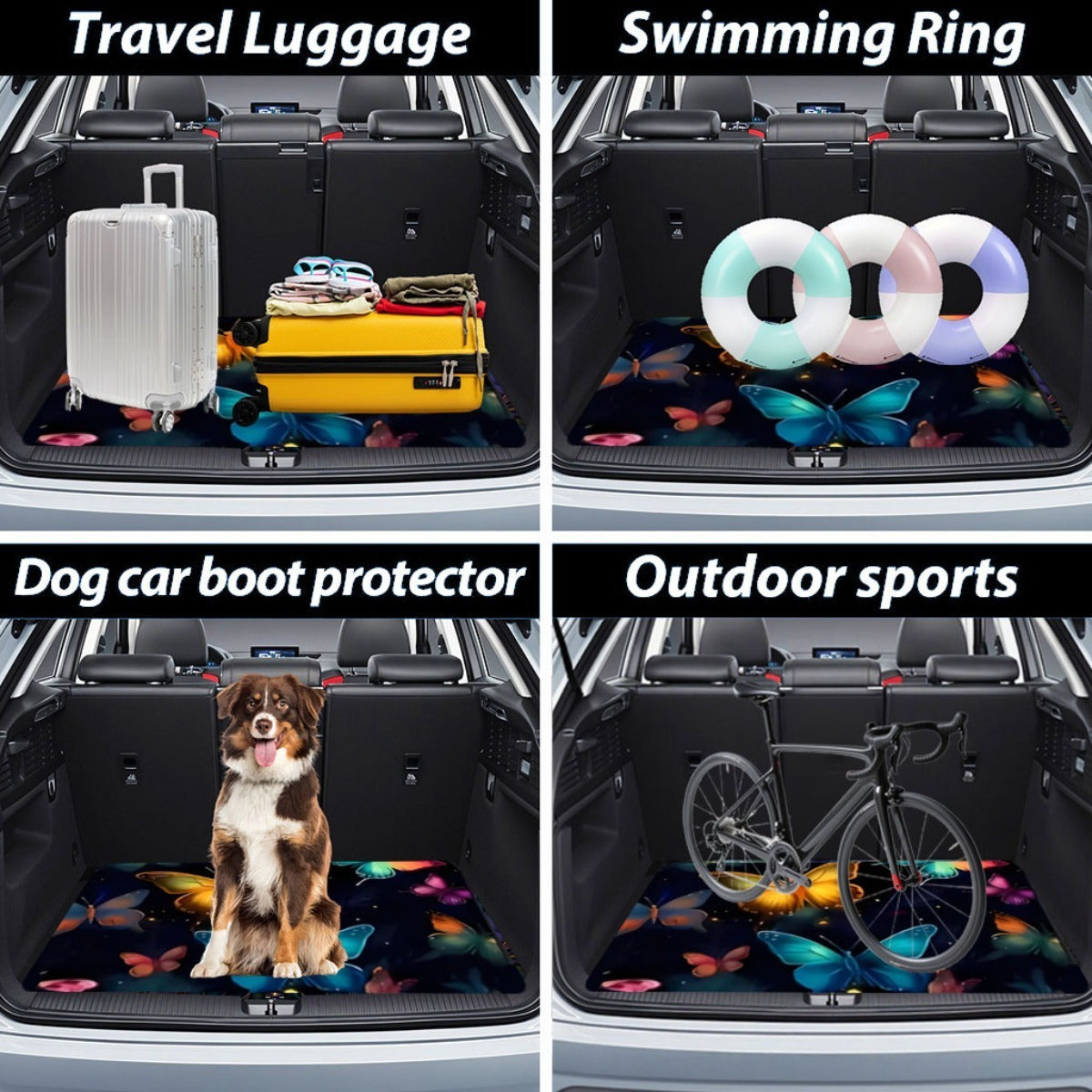 Car Trunk Mat Cargo Liner – Non-Slip Waterproof Floor Mat with Unique Patterns, Durable Vehicle Interior Protector from Dirt, Spills & Scratches, Universal Fit