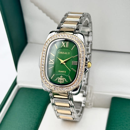 Women's Elegant Oval Dial Quartz Watch with Roman Numerals – Classic Analog Dress Watch with Alloy Band in 7 Colors, Perfect Gift for Women, Birthday, Anniversary & Holiday