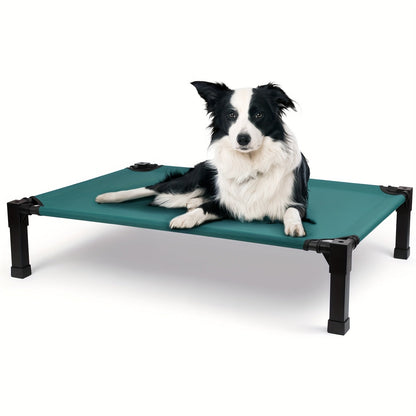 Cooling Elevated Dog Bed Raised Cot with Breathable Mesh and Metal Frame - Washable Portable Dog Cot with No-Slip Feet for Indoor and Outdoor Use, Multiple Sizes and Colors Available