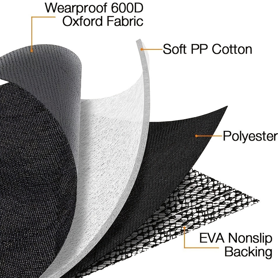 60/40 Split Bench Car Seat Cover for Cars Trucks SUVs – Waterproof Back Seat Protector for Pets & Kids, Easy Clean 100% Polyester, Universal Fit, Black
