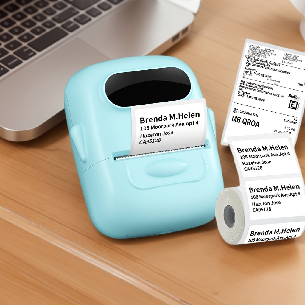 Marklife P50 Portable Bluetooth Thermal Label Printer – Wireless Label Maker for Home, Office, Clothing, Jewelry & Food, Compatible with Android & iOS, Includes 40x30mm White Label Roll