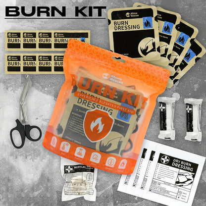 Burn Dressing Kit Emergency First Aid Burn Care Treatment Sterile Hydrogel Burn Wound Dressing for Home Outdoor Camping Workplace Safety Burn Relief Kit Adults Kids