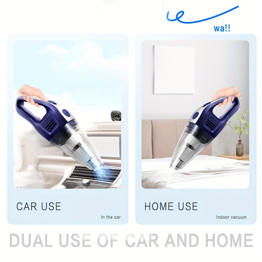 Cordless Handheld Vacuum Cleaner 5000Pa Strong Suction USB Rechargeable Portable Wireless Vacuum for Car Interior, Home, Office & Pet Hair – 40dB Low Noise, 2000mAh Battery, One-Click Dust Empty
