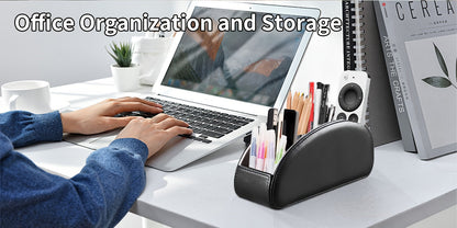 Remote Control Holder with 5 Compartments Desktop Organizer Caddy – Bedside Storage Box for TV Remotes Pens Eyeglasses Office Stationery Home Appliance Controllers