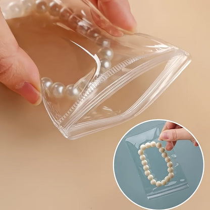 Clear Resealable Jewelry Bags 100pcs Antioxidant Zipper Pouches 2.75x3.93 Inch Self-Sealing Storage Bags for Jewelry Organization Durable Reusable Protective