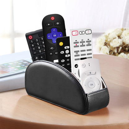 Remote Control Holder with 5 Compartments Desktop Organizer Caddy – Bedside Storage Box for TV Remotes Pens Eyeglasses Office Stationery Home Appliance Controllers