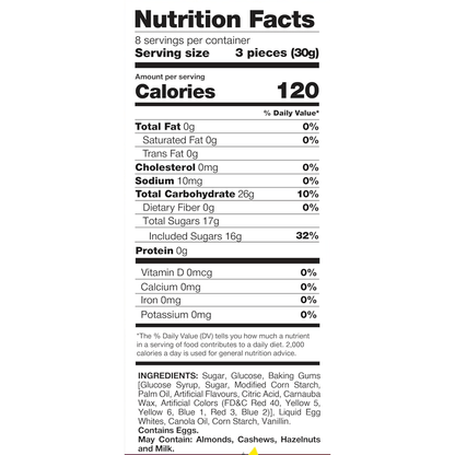 Original Jujube Nougat Candy Soft Chewy Nougat with Colorful Jelly Pieces Individually Wrapped Sweet Snack 8oz 1lb 3lb
