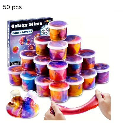 36-Pack Galaxy Slime Party Favors for Kids Bulk Non-Toxic Stretchy Non-Sticky Slime Cups Classroom Rewards Birthday Easter Christmas Halloween Gifts for Girls Boys