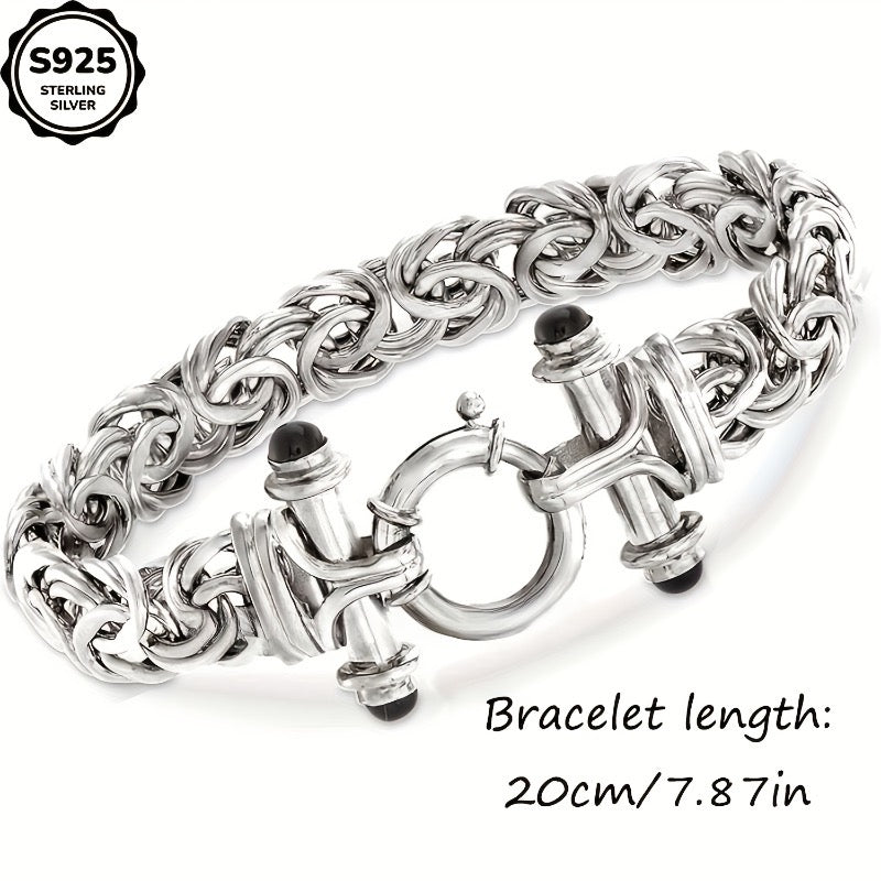 925 Sterling Silver Classic Women's Bracelet with Gift Box - Elegant Silver Gold Wrist Jewelry for Birthday, Valentine's Day, Graduation, Christmas & Special Occasion Gift for Women