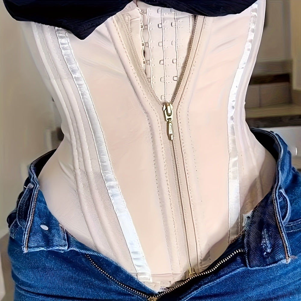 Women's Waist Cincher Belt with Zipper – Strong Tummy Control Shapewear, Compression Waist Trainer for Slimming & Body Shaping, Flattens Stomach for Casual & Formal Wear, Sizes XS to XXXL, Hand Washable