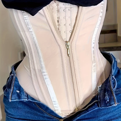 Women's Waist Cincher Belt with Zipper – Strong Tummy Control Shapewear, Compression Waist Trainer for Slimming & Body Shaping, Flattens Stomach for Casual & Formal Wear, Sizes XS to XXXL, Hand Washable
