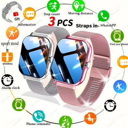 Full Touch Smartwatch 1.83" TFT Large Screen – Wireless Calling, Message Reminders, Email Display, Location Navigation, Remote Camera, Music Player, USB Charging, Gift for Family & Friends